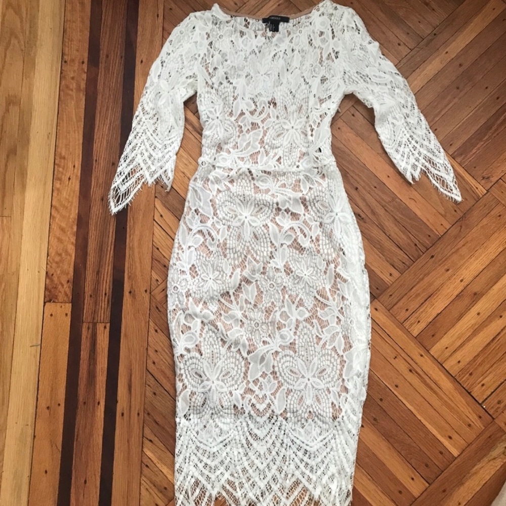 Forever 21 Lace Midi Backless Dress